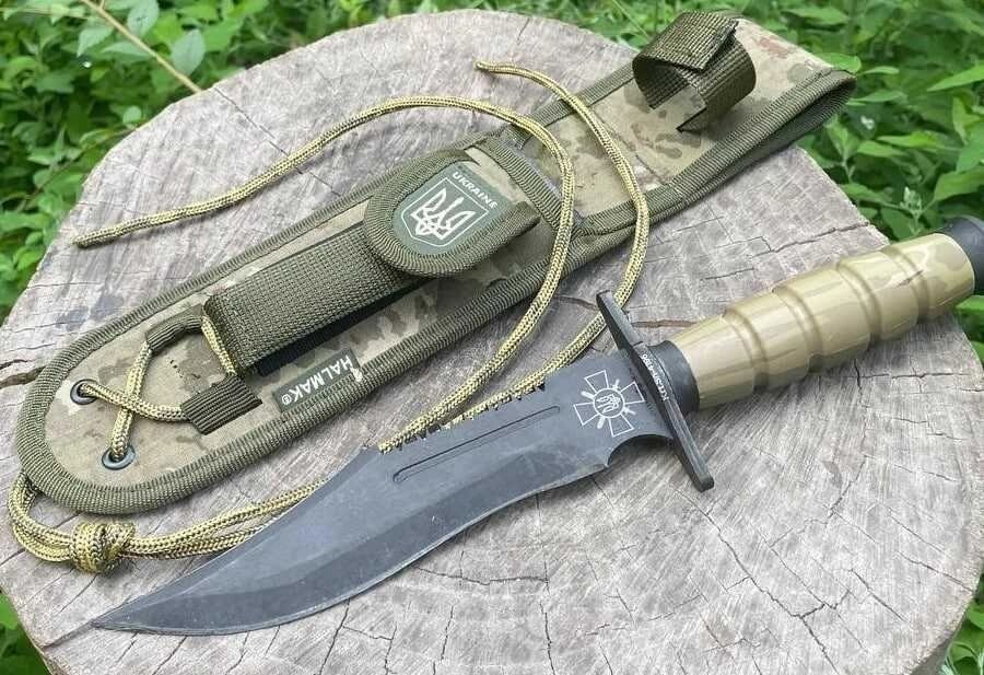 Мисливський тактичний ніж із чохлом Halmak Patriot k3 від компанії K V I T K A - фото 1
