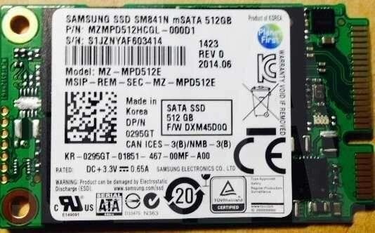 MSata SSD 512GB для ноутбука, нетбука, планшета від компанії K V I T K A - фото 1