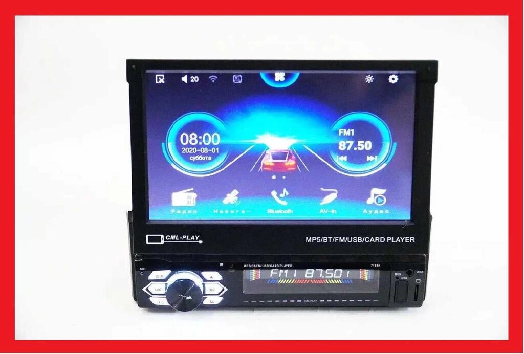 Мультимедійна навігаційна система 1DIN Pioneer 7188A 7 Screen/GPS від компанії K V I T K A - фото 1