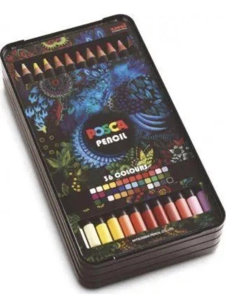 Набір кольорових олівців Posca 36 шт. від компанії K V I T K A - фото 1