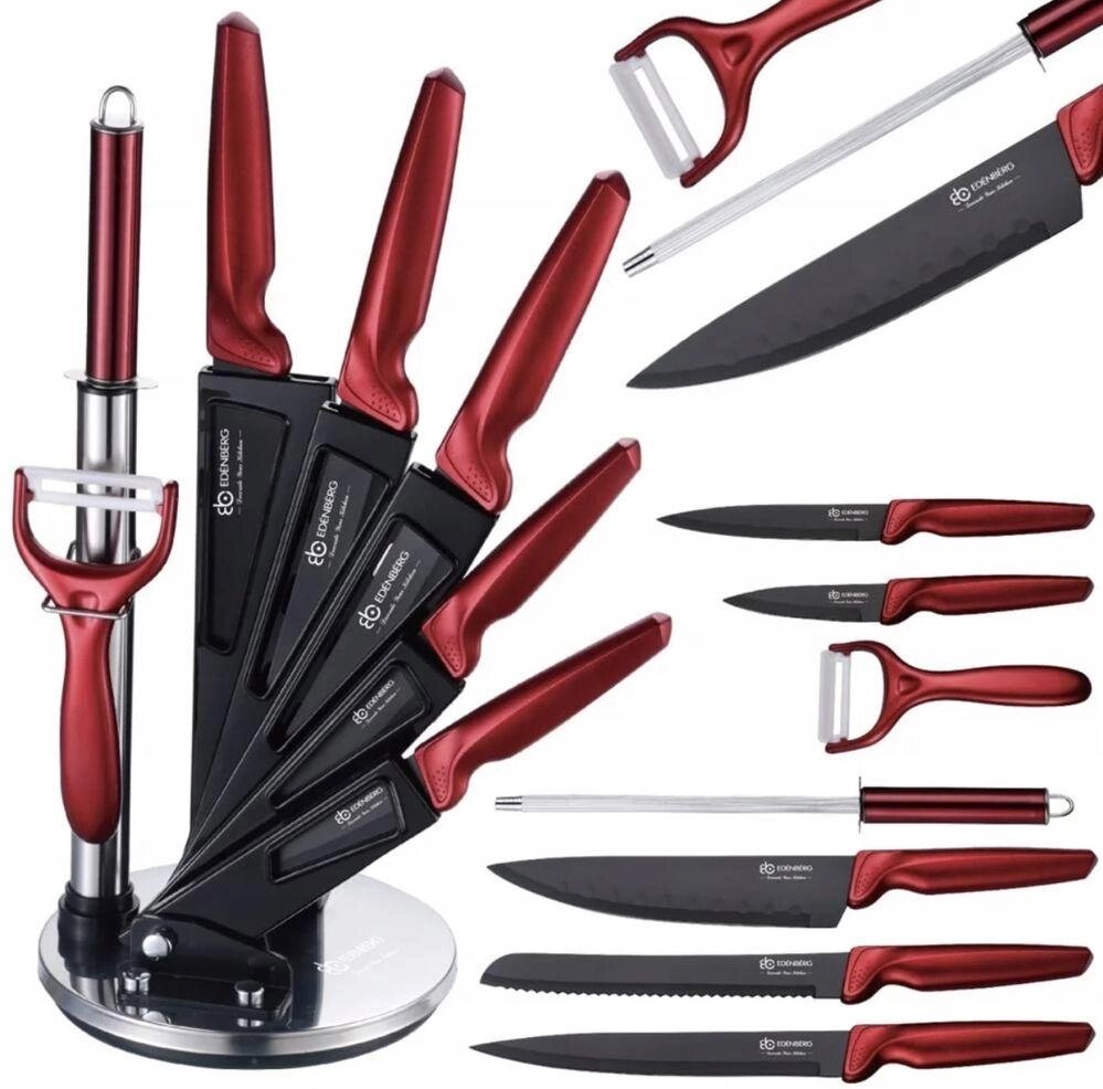 Набір кухонних ножів із підставкою Edenberg EB-951 ніж ніж набір ножів від компанії K V I T K A - фото 1
