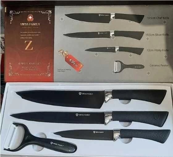 Набір ножів із неіржавкої сталі 4 предмети Swiss Family SF-009 від компанії K V I T K A - фото 1