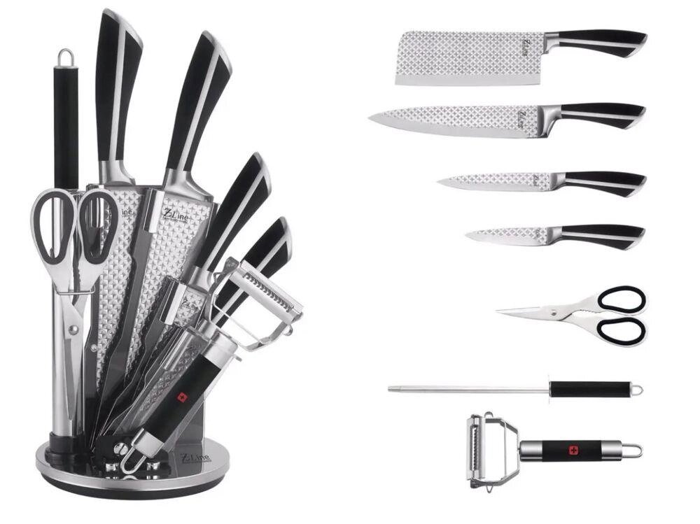 Набір ножів із підставкою 8 предметів German family GF-S11 ножі від компанії K V I T K A - фото 1