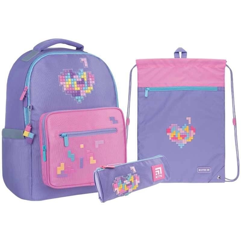 Набір рюкзак Kite + пенал + сумка для взуття SET_K22-770M-2 Tetris від компанії K V I T K A - фото 1