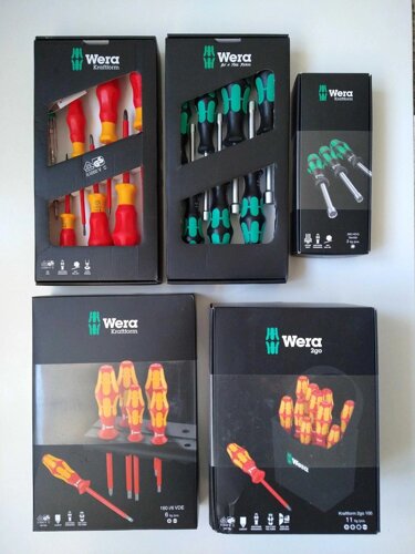 Набори викруток Wera VDE / 395 HO/7 Lasertip / Stubby / 2go 100