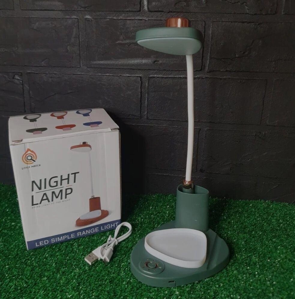 Настільна лампа світильник нічник акумуляторна настольная YC1101 від компанії K V I T K A - фото 1