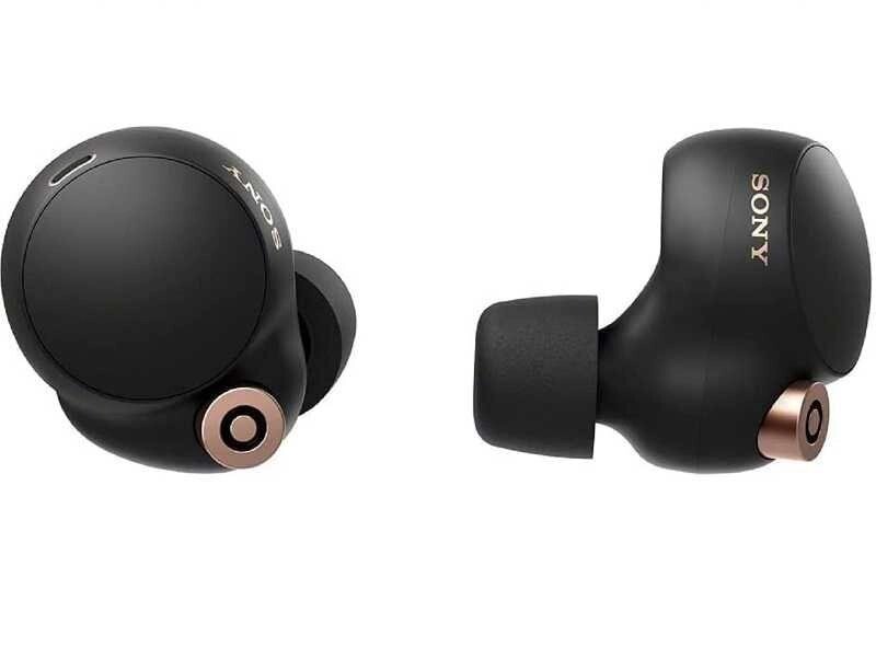 Навушники бездротові Sony WF-1000XM4 системою шумозаглушеня чорні білі від компанії K V I T K A - фото 1