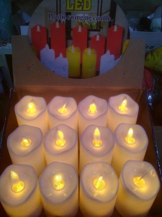 NEW! Свічки декоративні імітація полум'я на батарейках LED,ціна за все від компанії K V I T K A - фото 1