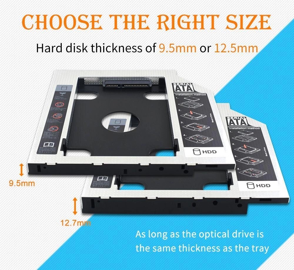 Нові внутрішні кишені (Caddy, Optibay) для HDD/SSD 2.5 SATA від компанії K V I T K A - фото 1