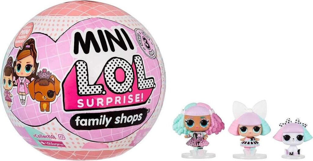 ОРИГІНАЛ! Кулька Лол Твінс LOL MINI Tweens Family Shops 3 серія від компанії K V I T K A - фото 1
