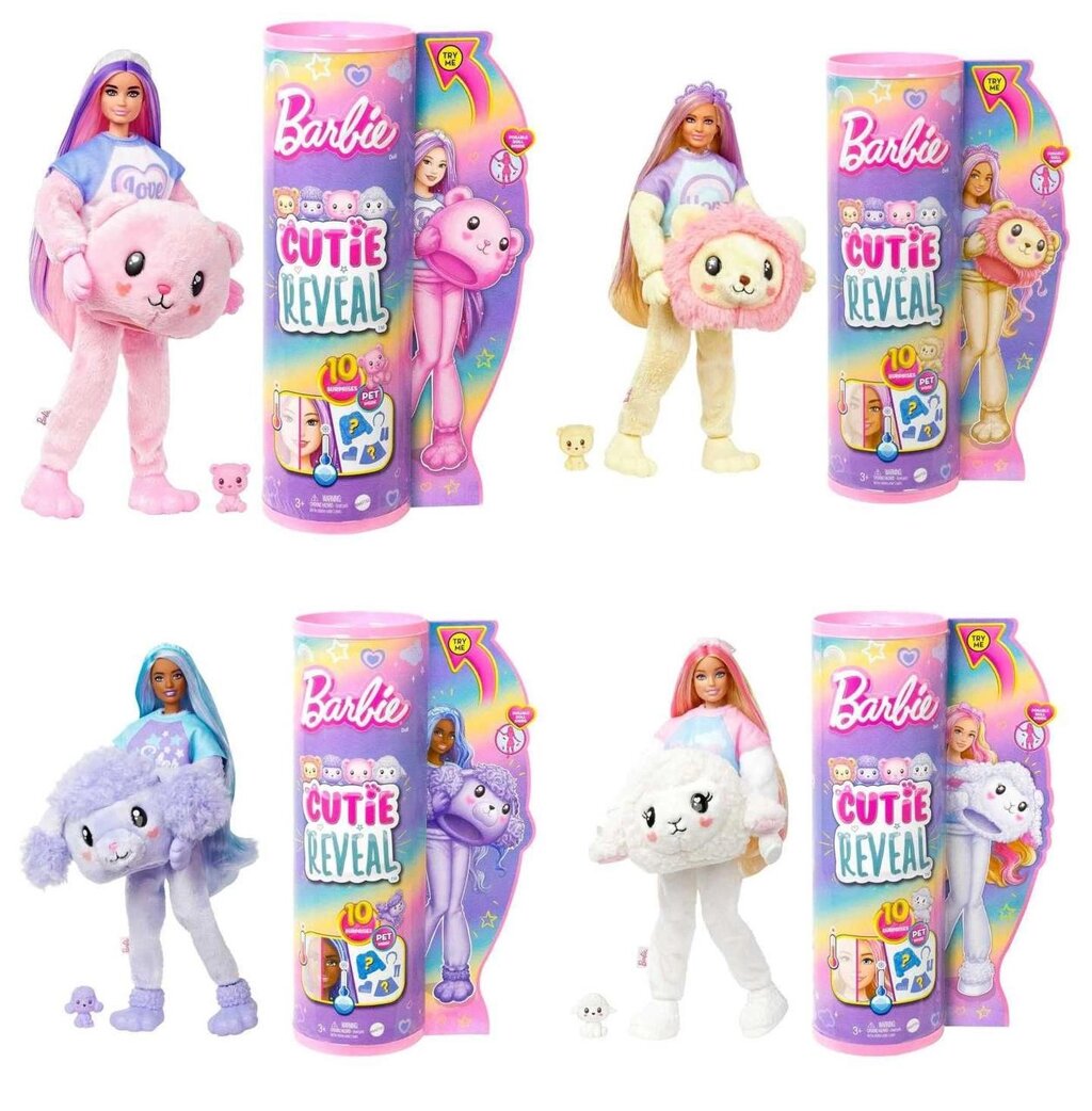 ОРИГІНАЛ! Лялька Барбі лев Barbie Cutie Reveal Doll Lion Plush Costume від компанії K V I T K A - фото 1