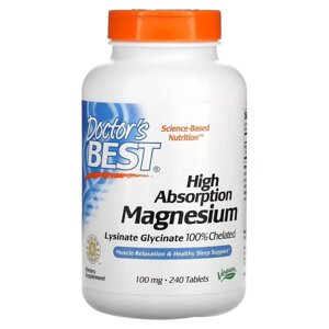 Doctor's Best magnesium магній з мікроелементами Albion 100мг 120/240к