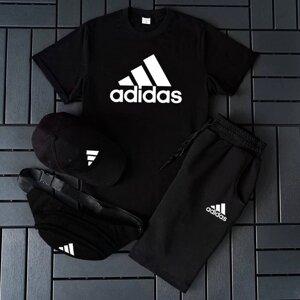 Чоловічий літній комплект Adidas (шорти+футболка) Адідас, Новинка-Люкс
