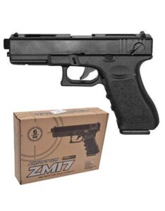 Іграшковий пістолет ZM17, Глок 17, 6 мм. Метал + пластик