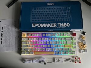 Нова Epomaker TH80. Безпровідна Механічна ігрова клавіатура з RGB