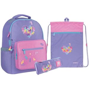 Набір рюкзак Kite + пенал + сумка для взуття SET_K22-770M-2 Tetris