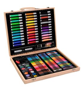 Набір для малювання і творчості 150 предметів у дерев'яній валізі