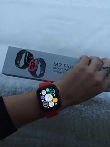Хіт ‼ Smart Watch M7 Plus + Apple Watch колір Червоний коп +ремінець