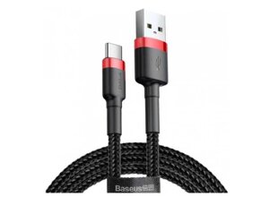 Кабель Baseus Cafule Cable USB for Type-C 2A 50см Red/Black