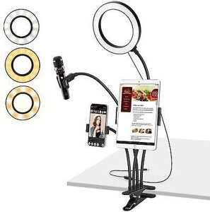 MoKo Selfie Ring Light Тримач телефону Підставка для планшета Затискач