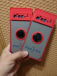 Протиударний чохол-бампер Pixel 6 PRO з кільцем red