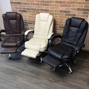 Компютерне крісло офісне + ПІДНІЖКА Кресло ЕКОКОЖА Компютерні крісла