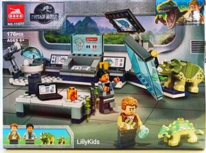 Конструктор 11577 Dinosaur World Лабораторія : Втеча дитинчат динозавра