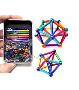 Неокуб магнітні кульки Neo Mix Color 36 кольорових паличок 27 кольорових ш