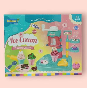 Набір тісто для ліплення 8070 «Фабрика морозива» 6 кольорів, екструдер