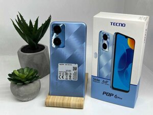 Телефон Tecno POP 6 Pro (BE8) 2/32GB 2SIM Peaceful Blue Смартфон