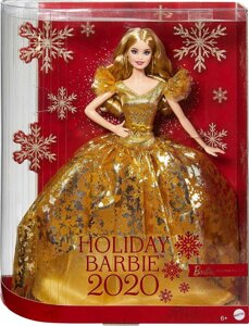 Барбі Колекційна 2020 у золотистому платті Barbie 2020 Holiday