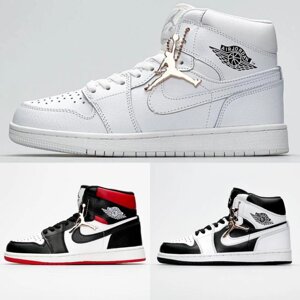 Жіночі кросівки шкіряні високі Nike Air Jordan High 23,5-26см білі