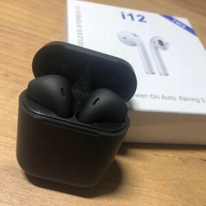 I12 TWS Чорні Якісні Сенсорні Бездротові Bluetooth-навушники