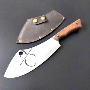 Універсальний кухоній ніж (сталь х12мф), універсальний ніж тяпка, серб