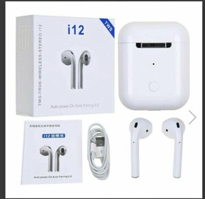 Бездротові сенсорні Bluetooth-навушники i12-TWS