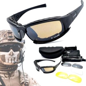 Тактичні окуляри захисні військові Daisy X7 + 3 лінзи