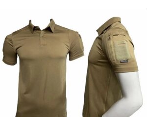 Тактична військова футболка поло Bikatex з липучками 48, 50 Туреччина