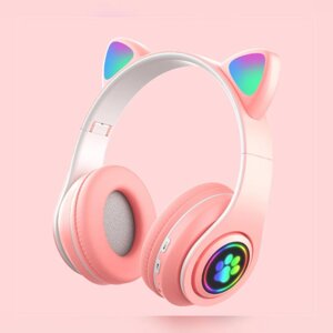 Бездротові навушники з котячими вушками з підсвіткою Bluetooth 23-М