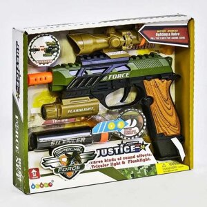 Іграшковий пістолет, гіррушковий пістолет 34590, світ, звук, дитяча зброя