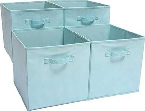 Набір EZOWARE з 4 складаних ящиків, кубів для зберігання