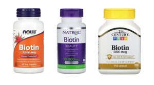 Natrol NOW Foods 21st Century, Biotin hair skin біотин 5000/10000 мкг