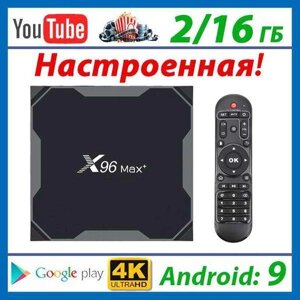 Настроєна ТБ приставка x96 max plus 2/16 GB (Smart Android Box H96)