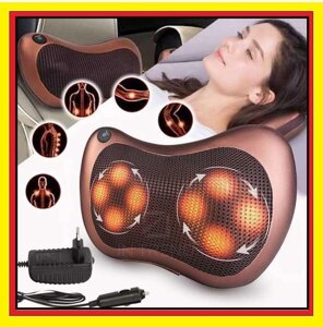 Масажна подушка Massage pillow роликовий масажер для шиї масажер