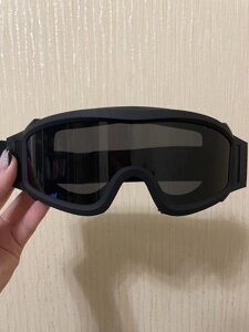 Захисні, тактичні окуляри чорного кольору зі змінними лінзами