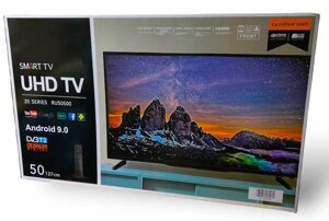 Телевізор Smart tv LED 50 дюймів/смарт Т2 вбудований, ГАРАНТІЯ!
