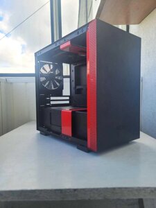 Корпус NZXT H210 Matte Black/Red mini ITX