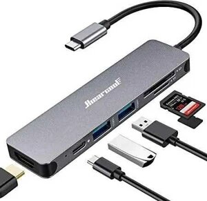 Багатопортовий адаптер USB type-C usb hub Хаб SD TF HDMI