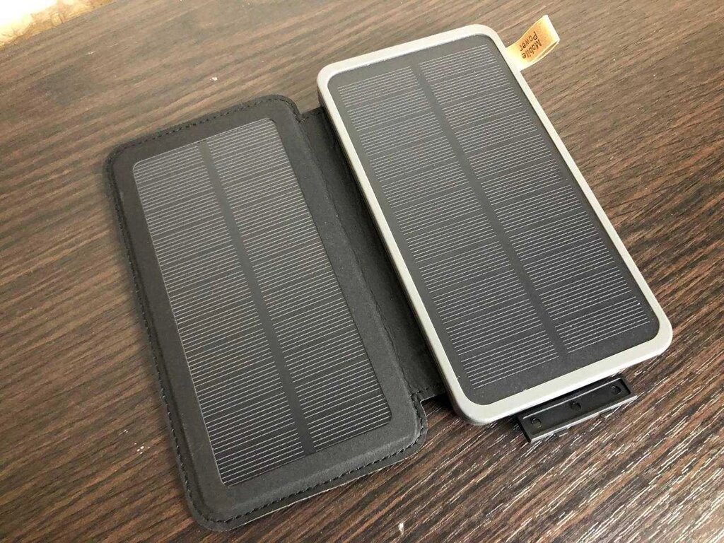 Потужний Power Bank із сонячною батареєю 20000 мАг. Повір банк, зарядка від компанії K V I T K A - фото 1