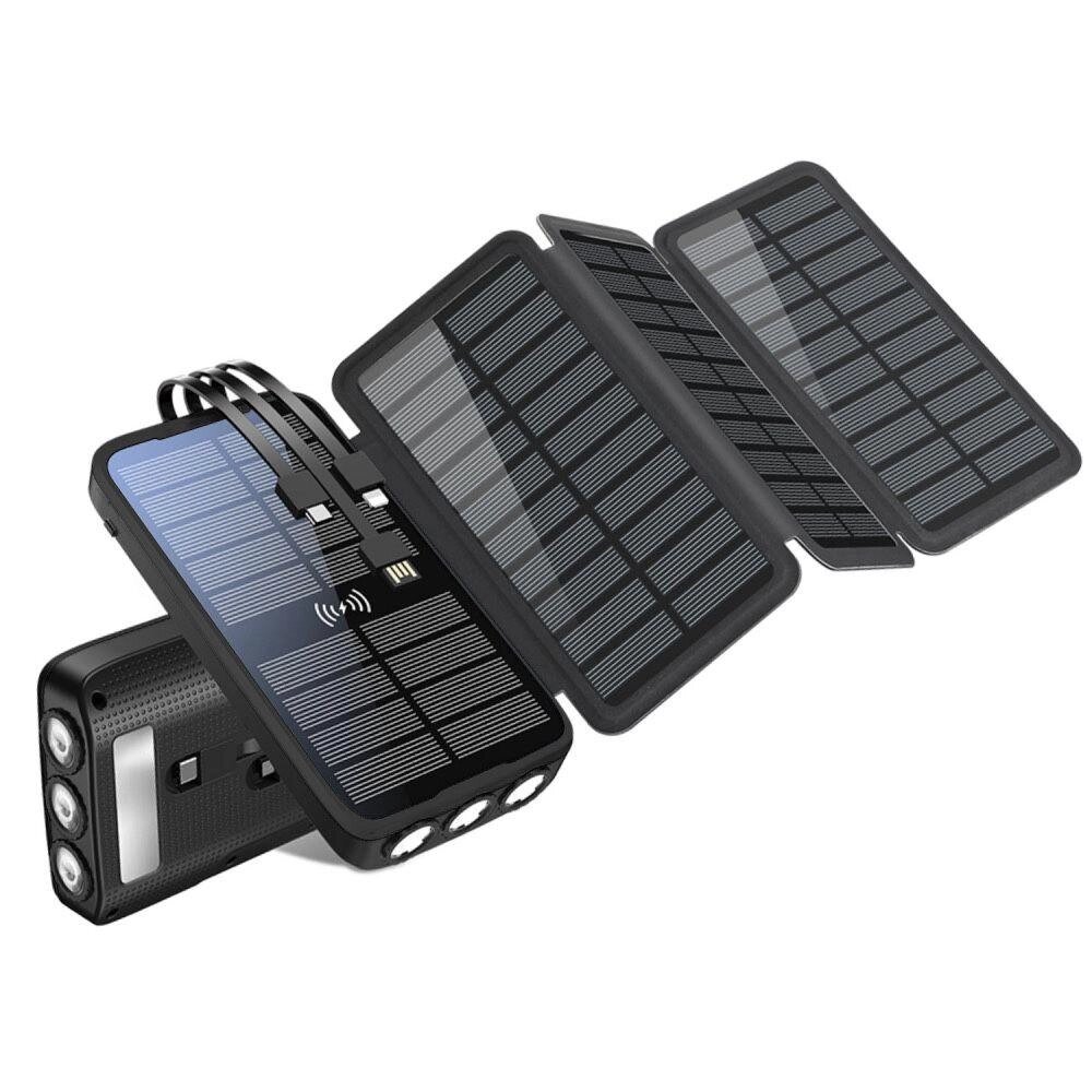 PowerBank на сонячній батареї iBattery L3S4W з дод. панелями, ліхтарико від компанії K V I T K A - фото 1