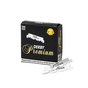 Професійні леза половинки бритви та шавет Derby Premium 100 шт.